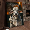 Joycorner Brahman Smoking Cow Flipping Finger Attitude Wall Art Custom Name Rustic Canvas