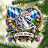 Joycorners Custom Name Scotland Ornament, Christmas Gift for Scotland Lover4 2D Flat LM2211