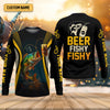 Joycorners Beer Fishy Fishy Funny Fishing Shirt, SPF Shirt For Men, Fishing And Beer Men's Fishing Shirt