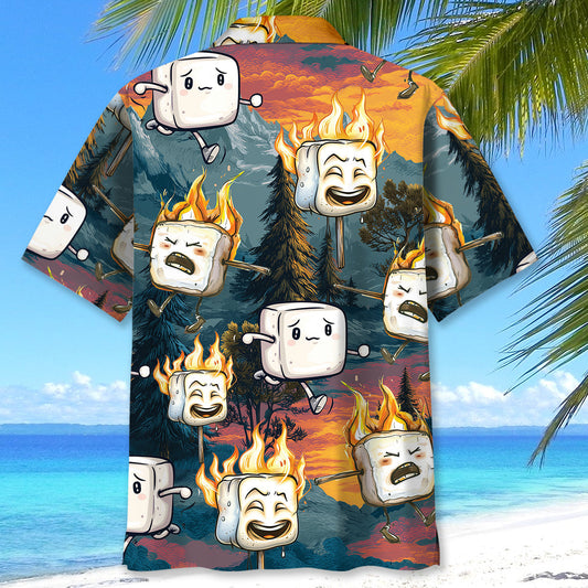 Joycorners Funny Marshmallow Emotions Hawaiian Shirt