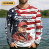 Joycorners Make Fishing Great Again Patriotic Fishing Shirt, American Flag Fishing Shirt, Fishing Shirts For Men