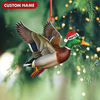 Joycorners Personalized Flying Duck Acrylic Ornament – Custom Name Christmas Acrylic Gift for Hunters MT1111
