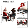 Joycorners Custom Name Piano Santa Ornament, Christmas Gift for Pianist 2D Flat LM2111
