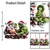 Joycorners Custom Name Santa and Stink Ornament, Santa and Stink Christmas Gift 2D Flat LM2111