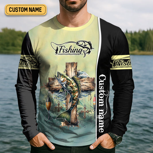 Joycorners Let Down Your Nets Camouflage Fishing Shirts, Christian Fishing SPF Shirt For Men, Presents For Fishermen