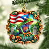 Joycorners Custom Name Puerto Rico Ornament, Christmas Gift for Puerto Rico Lover 2D Flat LM2211