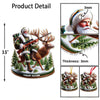 Joycorners Custom Name Santa Deer Hunting Ornament, Deer Hunter Christmas Gift 2D Flat LM2211