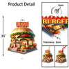 Joycorners Custom Name Burger Ornament, Burger Lover Christmas Gift 2D Flat LM2111