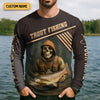 Joycorners Mine's So Big I Have To Use Two Hands SPF Shirts, Trout Fishing Shirts, Fishing Shirts For Men, Funny Fisherman Gift