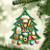 Joycorners Custom Name Baker Ornament, Christmas Gift for Baker  2D Flat LM2211