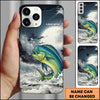 Joycorners Mahi-mahi Fishing Moon Ocean Splash Personalized Name Phone Case