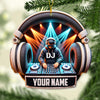 Joycorners Custom Name Disc Jockey Ornament, DJ Christmas Gift 2D Flat LM2111