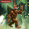Joycorners Personalized Bigfoot Christmas Ornament, Custom Name Funny Holiday Gift for Hunters MT1111