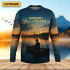 Joycorners Someone I Love Is Fishing In Heaven Fishing Memorial SPF Shirt For Men, Gift For Fisherman, Men's Fishing Shirt