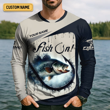 Joycorners Bass Fishing Shirt, Long Sleeve Sun Shirt, Camo Long Sleeve Shirt, Mens Fishing Shirt