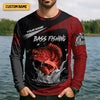 Joycorners Bass Fishing Shirts, Hunt - Strike - Rule, SPF Long Sleeve Shirts, Fishing Shirts For Men