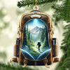 Joycorners Custom Name Hiking Christmas Ornament, Christmas Gift for Hiking Lover 2D Flat LM2111