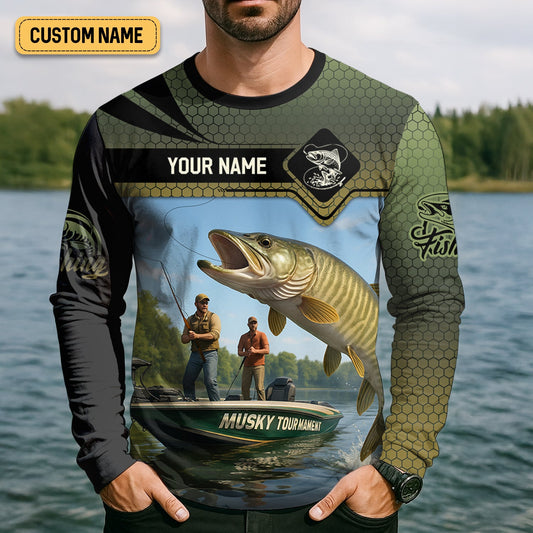 Joycorners CPR Fishing, SPF Long Sleeve Shirts, Men Button Down Shirt, Best Fishing Gifts, Musky Fishing