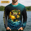 Joycorners Happiness Is A Big Bass And A Limit Of Panfish Fishing UPF Shirts, Funny Fishing Shirt, Fishing Gifts For Men