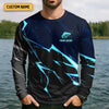Joycorners Happiness Is A Big Fish And A Witness Fishing UPF Shirts, Funny Fishing Shirt, Fishing Shirts For Men