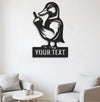 Maxcorners Personalized Funny Duck Metal Sign WITH LED/WITHOUT LED – Humorous Hunting Lodge Wall Decor, Gift for Hunters MT0110