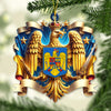 Joycorners Custom Name Romania Ornament, Christmas Gift for Romania Lover 2D Flat LM2111
