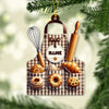 Joycorners Custom Name Baker Ornament, Christmas Gift for Baker Lovers 2D Flat LM2211