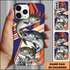 Joycorner Fishing Dynamic Splash Comic Style Personalized Name 3D Phone Case (10 Fish Species)