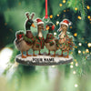 Joycorners Custom Name Duck Family Ornament, Mallard Christmas Decor MT1111
