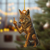 Joycorners Personalized Funny Coyote Fukin' Finger Hunting Acrylic Christmas Ornament – Custom Gift for Hunters MT1111