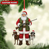 Joycorners Personalized Santa Hunter Christmas Ornament – Funny Dog Lover Acrylic Holiday Decor MT1111