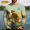 Joycorners Born To Fish Forced To Work SPF Shirt For Men, Funny Fishing Shirt, Gift For Fisherman