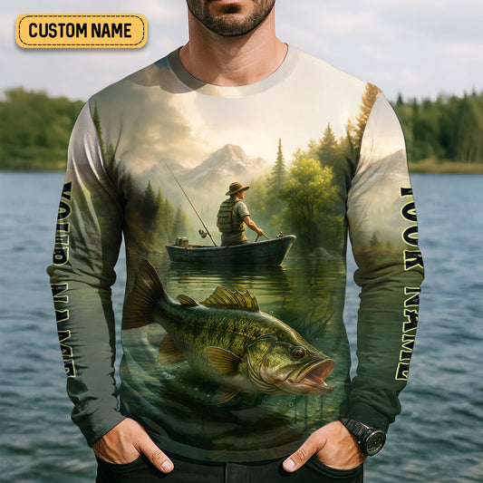 Joycorners Born To Fish Forced To Work Fishing SPF Shirts, Custom Fishing Shirts, Fishing Shirts For Men, Funny Fisherman Gift