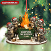 Joycorners Personalized Dumpster Fire Response Team Christmas Ornament, Custom Name Raccoon Office Crew Gift, Funny Workplace Dumpster Fire Holiday Decor MT2411