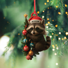 Joycorners Personalized Raccoon Acrylic Christmas Ornament – Cute Holiday Gift - Perfect Gift for Kids & Animal Lovers MT1111