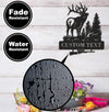 Maxcorners Personalized Elk Hunting Metal Sign WITH LED/WITHOUT LED Light Deer Forest Scene Custom Name Rifle Wall Art Hunter Gift MT0110