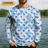 Joycorners Texas Camo Blue Fishing UPF Shirts, Performance Fishing Shirts, Fishing Gifts For Men, Men's Fishing Shirt