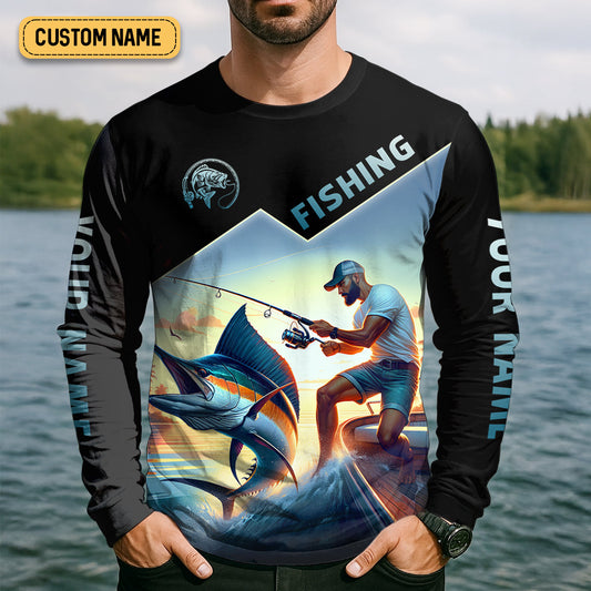 Joycorners Fishing Shirts, You Are The Greatest Catch Of My Life, SPF Long Sleeve Shirts, Fishing Shirts For Men