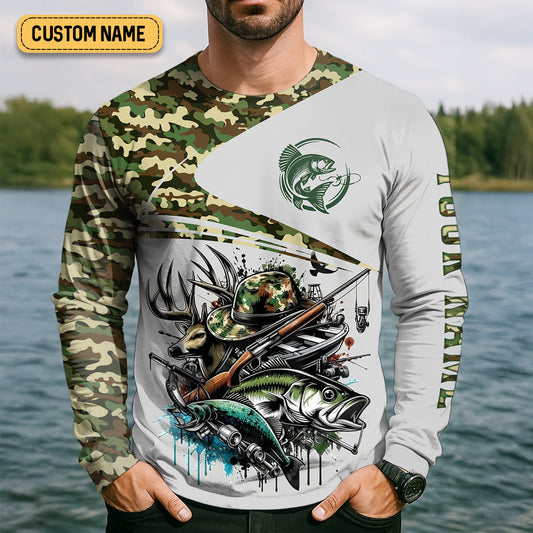 Joycorners Fishing Solves Most Of My Problems Hunting Solves The Rest T-Shirt, Fisherman Outfit, Mens Casual Shirts