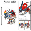 Joycorners Custom Name American Christmas Ornament, America Lover Christmas Gift 2D Flat LM2111
