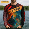 Joycorners Ghost Face Fish Mens Sun Protection Shirts, Fishing Jersey, Fisherman Gift, Fishing Shirts For Men
