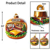 Joycorners Custom Name Hamburger Ornament, Christmas Gift Decoration 2D Flat LM2111
