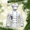 Joycorners Custom Name Chef Ornament, Christmas Gift for Cooking Lover5 2D Flat LM2211