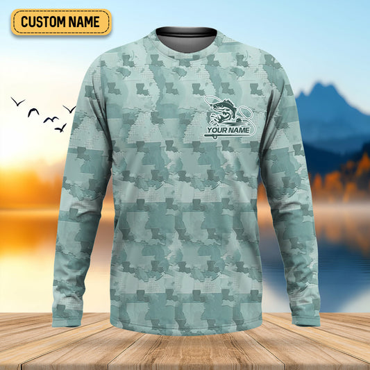 Joycorners Florida Camo Fishing UPF Shirts, Performance Fishing Shirts, Fishing Gifts For Men, Men's Fishing Shirt