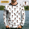 Joycorners Funny Stick Figure Fishing Pose Custom Face SPF Shirt For Men, Funny Fishing Shirt, Fishing Shirts For Men