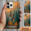 Joycorners Forest Flying Duck Art Personalized Name Phone Case