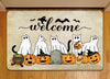 Joycorners Halloween Cat Doormat, Welcome, Gift For Cat Lovers, New Home Gift, Housewarming Gift, Cat Decor LM0210