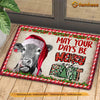 Joycorners Christmas Cow Doormat, May Your Days Be Merry Bright Gift For Cow Lovers, New Home Gift, Housewarming Gift, Cow Decor LM0210