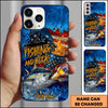 Joycorners Fishing Phone Case Fishing And Beer American Flag Personalized Name 3D Phone Case (10 Fish Species)