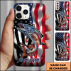 Joycorners Fishing Phone Case Patriotic Style Personalized Name Phone Case (8 Fish Species)
